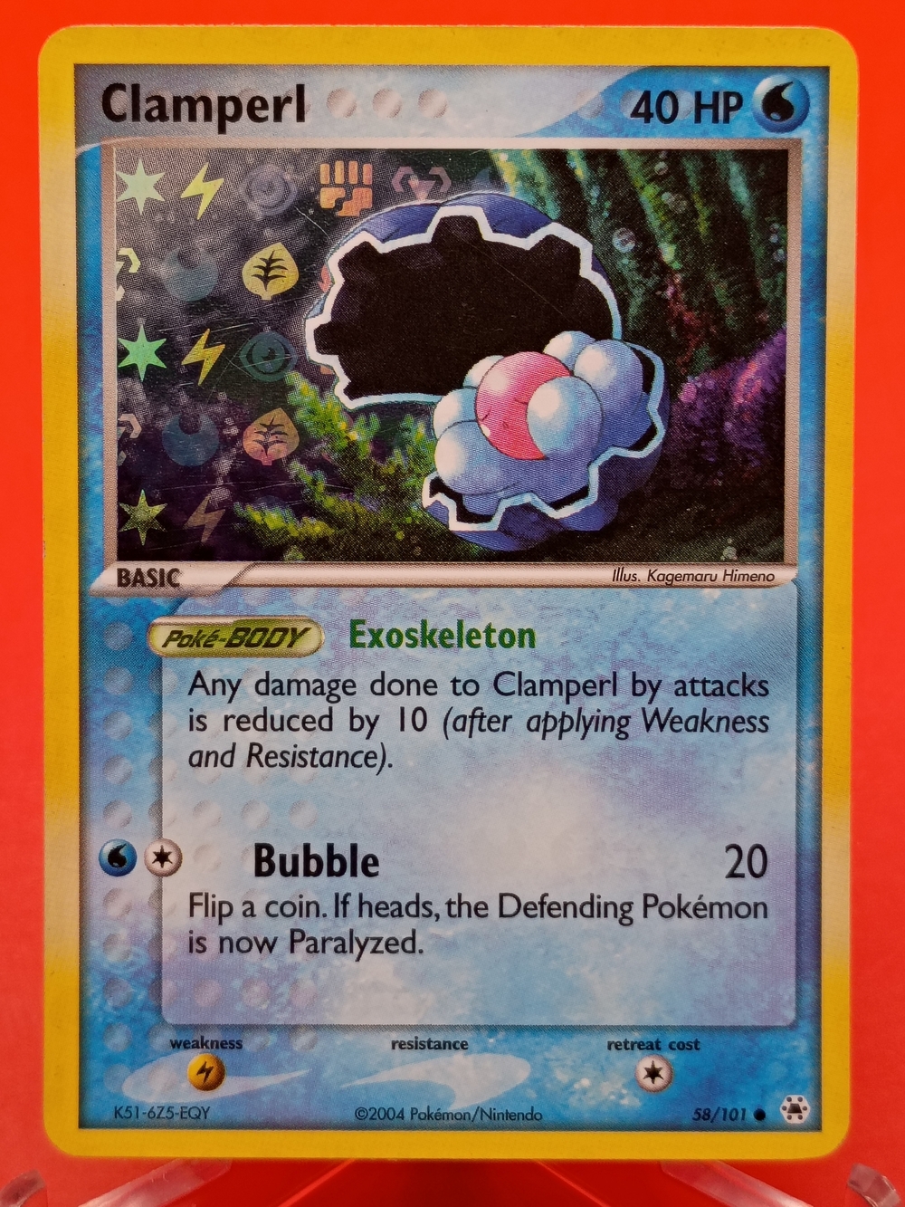 Clamperl Holo 58/101 EX Hidden Legends LP Pokémon TCG